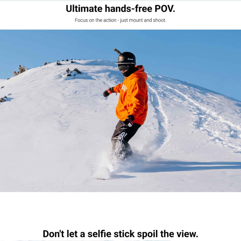 Action Camera Snow Bundle -Complete Snow Kit for Insta360 X4/X3/X2/X | for Insta360 ACE/ACE PRO/ONE R/RS/GO 3//3S/GO 2, DJI OSMO Action 4/3/2 and GoPro 12/11/10/9/MAX (Snow Bundle only) Snow bundle only