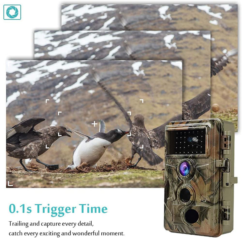 BLAZEVIDEO 32MP 1296P Game & Trail Camera 90ft Night Vision Motion Activated Waterproof Farm & Ranch Field Camera for Outdoor Deer Hunting Tracking & Backyard Surveillance Red-1