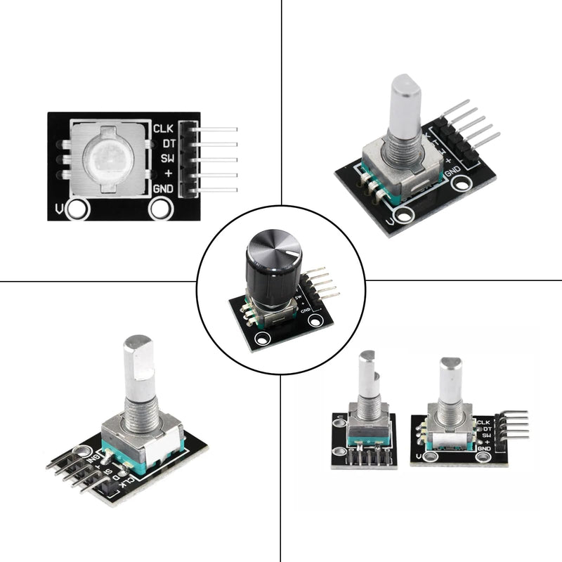 KY-040 Rotary Encoder, Rotary Encoder, with Push Button, Rotary Encoder Module, 360 Degree Encoder, Rotary Encoder, Code Switch, Digital Potentiometer (8) 8