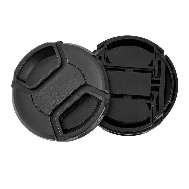 2 Pack 58mm Center Pinch Front Lens Cap Compatible with Canon EOS Rebel T7 T6 T5 T100 4000D T8i T7i T6s T6i T5i T4i T3i T2i T1i SL3 SL2 SL1 XSi XTi with EF-S 18-55mm Kit Lens (58mm)