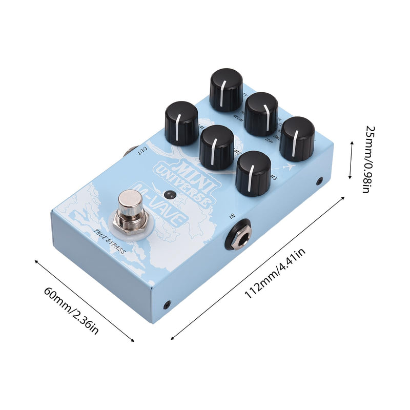Mini Universe Digital Reverb Pedal 9 Reverb Digital Effects Room/Shimmer/Lofi/Spring Reveb Effect Pedals Guitar Pedal True Bypass