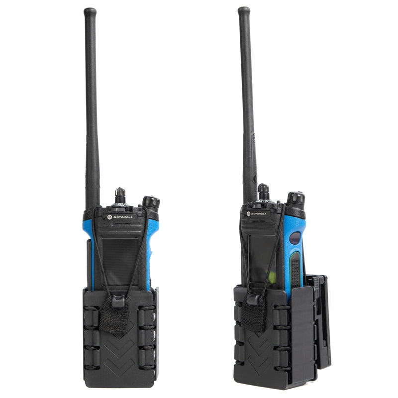 Polymer Radio Holster Molle Walkie Talkie Holder Tactical Duty Belt Radio Case Two Way Radio Pouch for Motorola APX 6000 MTS2000 Kenwood Hytera Baofeng(1 Pack) Polymer 1Pack