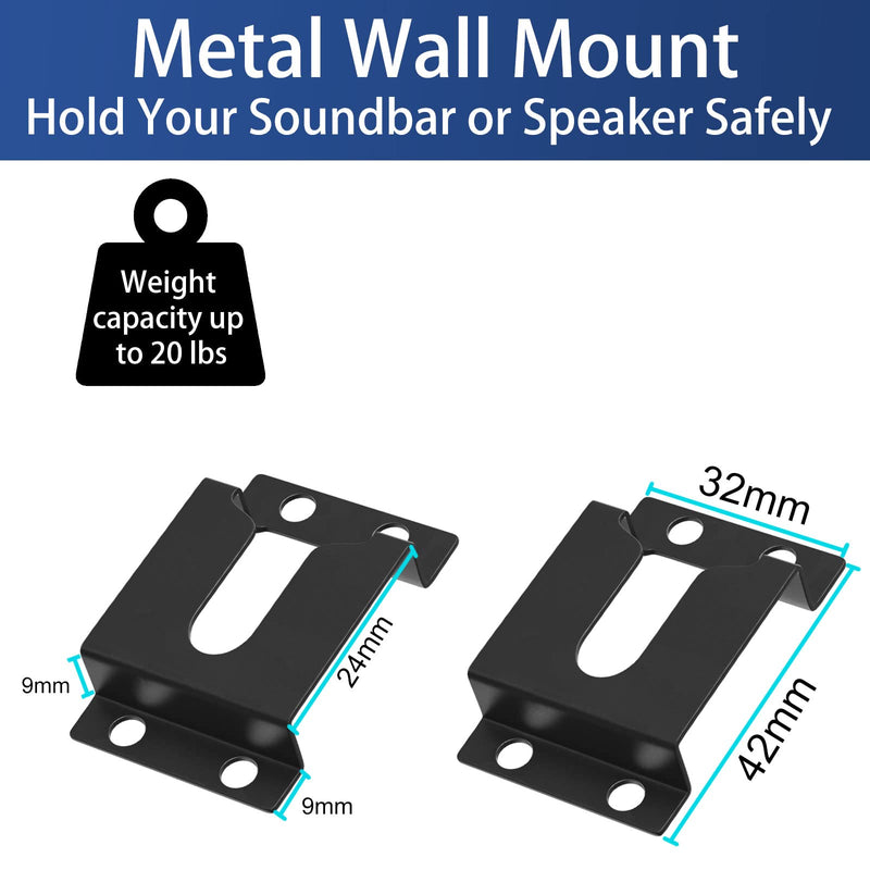 Soundbar Wall Mount for Vizio Soundbar Mount Mounting Bracket, Sound Bar Mount Under or Above TV for Vizio Home Theaters Surround Sound Bracket