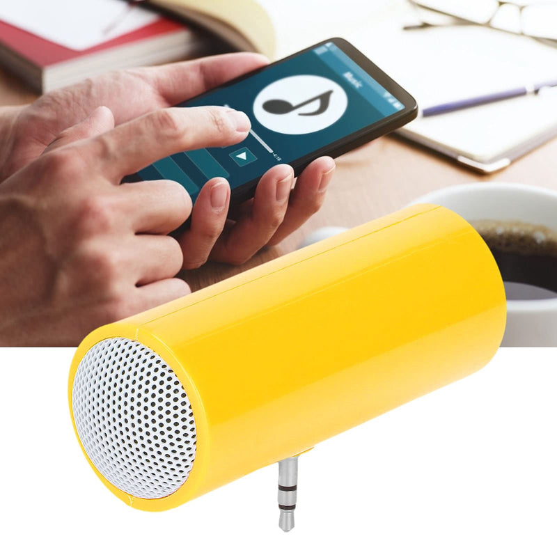 KIMISS Mini Portable Speaker, Pillow Speaker 3.5 mm Jack Stereo Plug in Speakers Cellphone Speaker Mini Speaker with Aux Input for Mobile Phones and Tablets (Yellow) Yellow