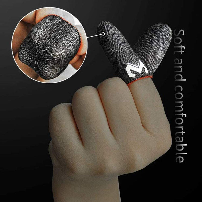 Gaming Finger Sleeves for Sweaty Hands - Rakizbe High-Sensitive Anti-Sweat Breathable Seamless Touch Screen Thumb Sleeve Gloves for iPad/Mobile PUBG Game Controller