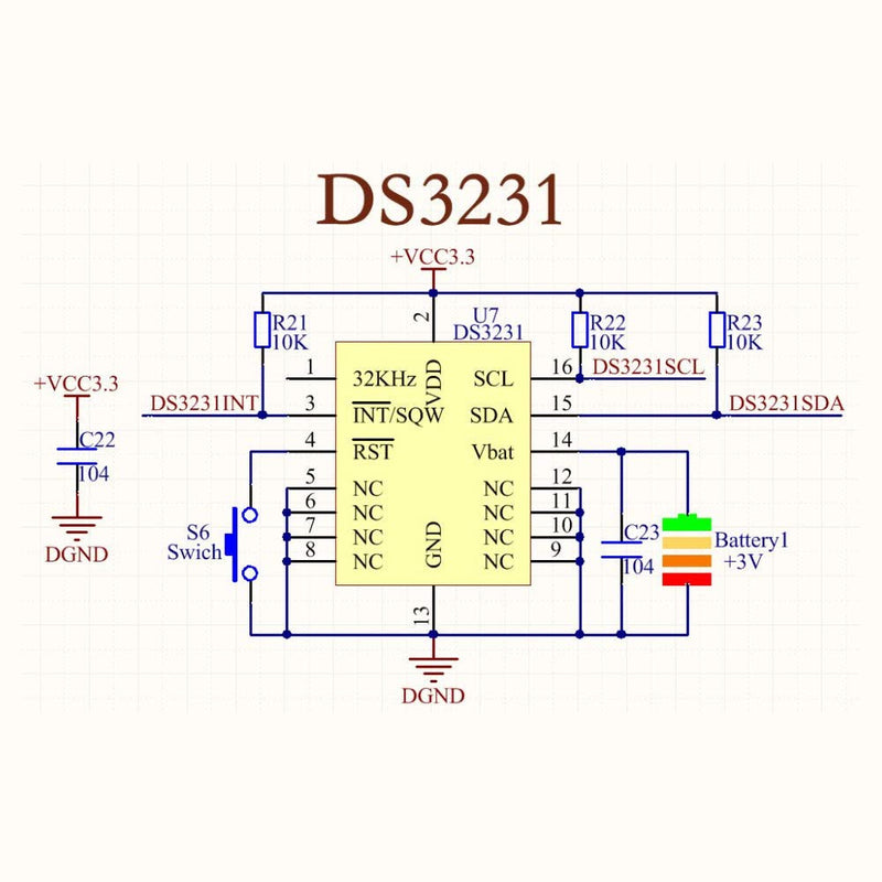 DS3231 AT24C32 IIC RTC Module Clock Timer Memory Module Beats Replace DS1307 I2C RTC Board + 20 Pieces Male to Female Jumper Cables