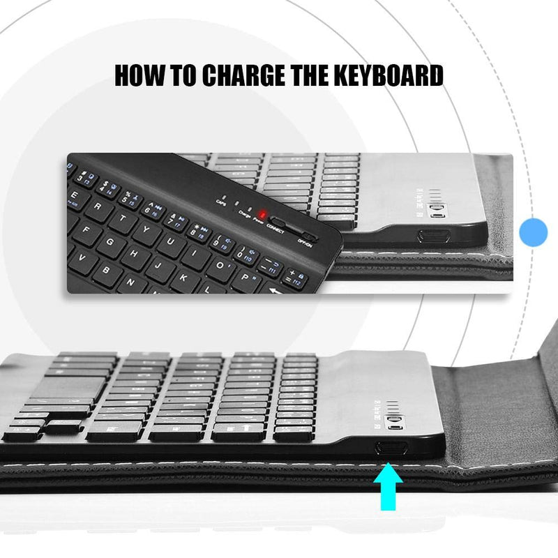 Wireless Bluetooth Keyboard for Phone, Mini Portable Bluetooth Keyboard with A Protective Case Foldable Keyboard for Width of 6 9.5cm Bluetooth Cell Phone(Black)