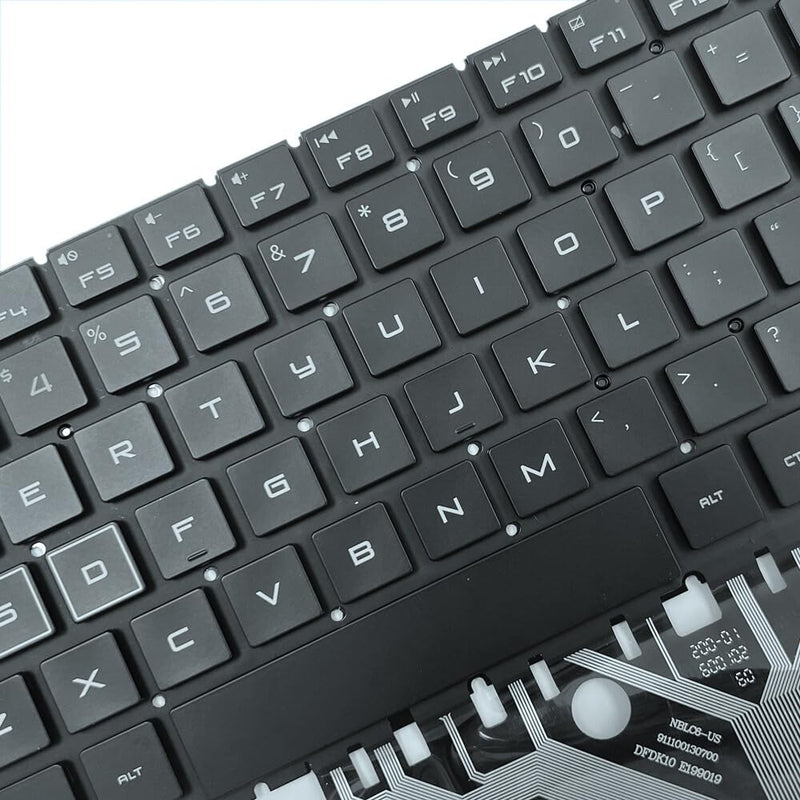 GinTai US Keyboard for HP Omen 17-CB 17-cb1070nr 17-cb1072nr 17-cb0080nr | 17-cb0050nr 17-cb0060nr 17-cb1097nr 17-cb1010ca Omen 15-DC, NSK-XP2BQ 9Z.NF3BQ.201 L32775-001 Laptops Keyboard RGB Backlit US