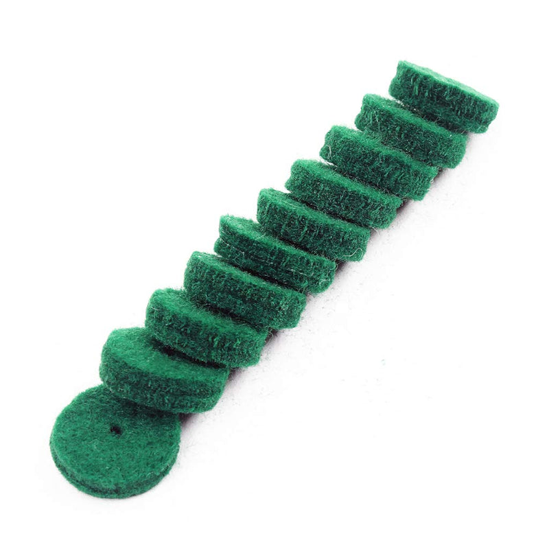 Alnicov 22MM Piano Felt Front Rail Regulating Punchings Green Keyboard Balance Washers Repair Parts Pack of 90