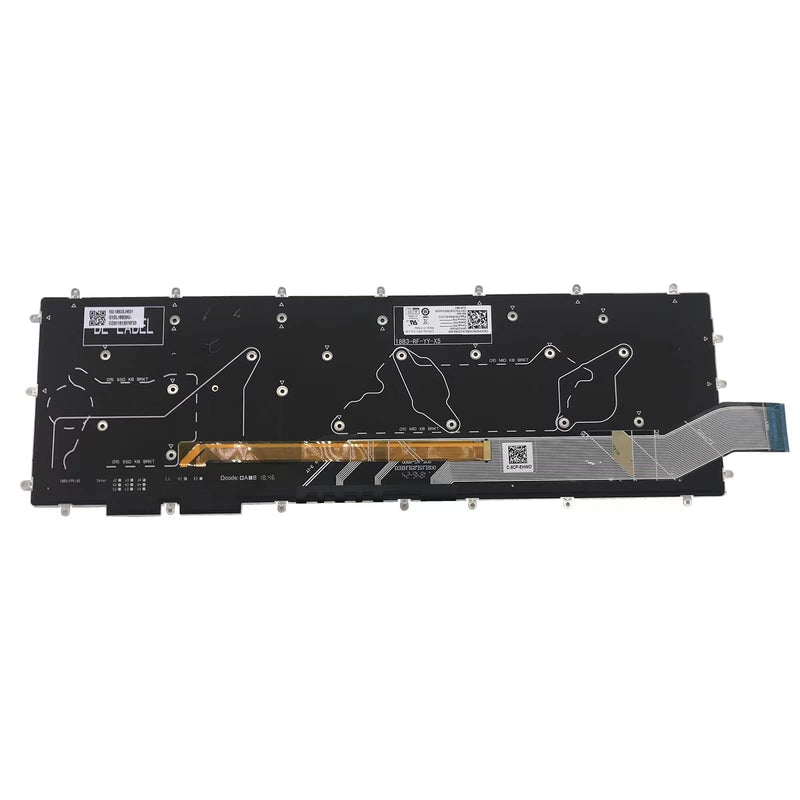 Laptop Replacement Keyboard Backlight for Dell Alienware M17 R1 M15 2019 Black Borderless US Layout