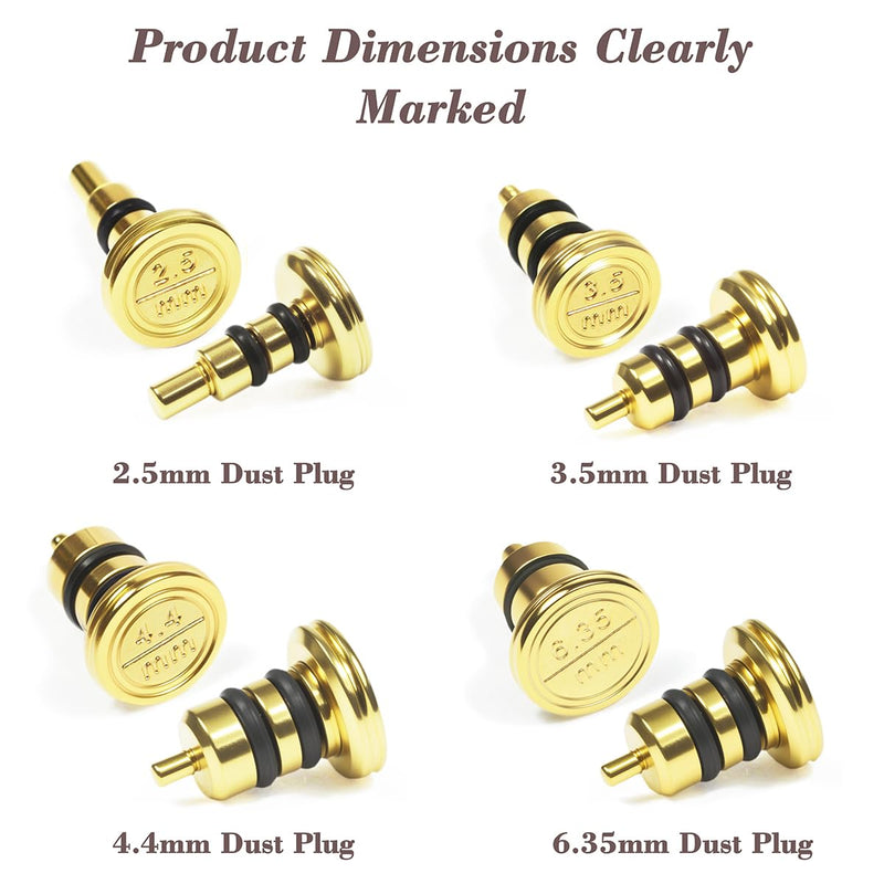 [AUSTRALIA] - 4.4mm 3.5mm Audio Jack Dust Plugs, Dual Silicone Ring Sealing Design, Compatible with MP3 MP4 Players Featuring 3.5mm/4.4mm Ports, DAC Amplifier, Power Amplifier, and Adapter (3.5mm+4.4mm Dust Plugs) 3.5mm+4.4mm Dust Plug 