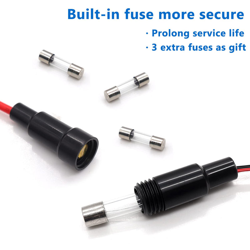 13FT RJ11 Style Radar Detector Hardwire Kit,Quick Connection Plug and Play Cord Cable Set,Include Fuse M1-Q-014