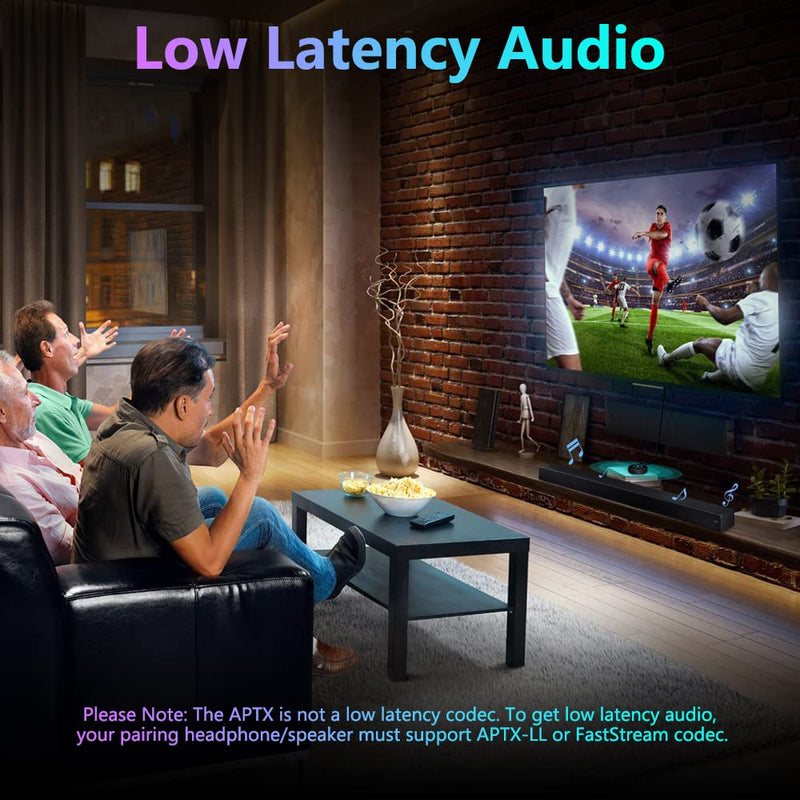 [AUSTRALIA] - Golvery Bluetooth 5.3 Transmitter Receiver for TV/Airplane, 2 in 1 Wireless Flight Adapter, Support 2 Wireless Headphones, 3.5mm Aux Audio and RCA Jack Adapter for PC, Home Stereo 