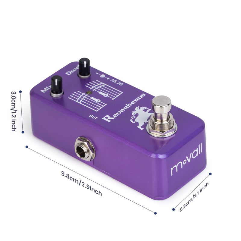 MP-311 Reverberus Guitar Effect Pedal - Spring Reverb Effect Pedal with True Bypass