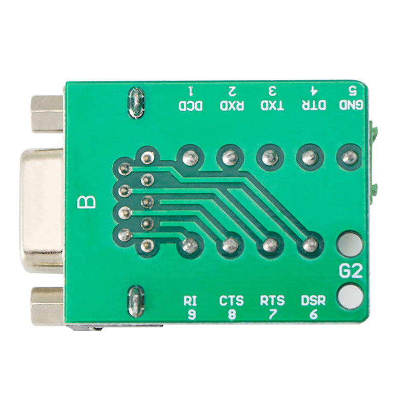 DB9 Breakout Connector,Female D-SUB Adapter Plate Connector RS232 Serial to Terminal Board Signal Modul-3 Pcs