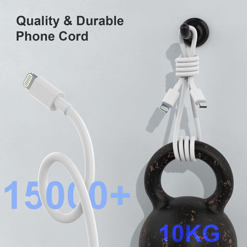 USB C Fast Charger, 3 Pack 20W USB-C Power Adapter with 3 Pack [MFi Certified] 6FT Type C to Lightning Cable for iPhone 14/13 Pro/13/12/12 Mini/12 Pro Max/11 Pro White
