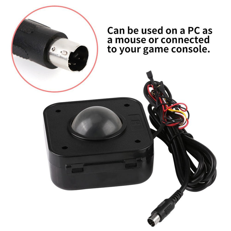 Trackball Mouse Lighted Illuminated 4.5cm Round LED Trackball Mouse PS/2 PCB Connector Wired Trackball for Arcade Game Machine