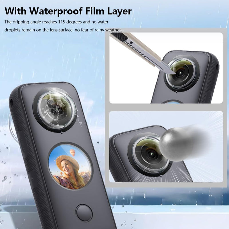 [AUSTRALIA] - Lens Guard for Insta360 one X2, Lens Protector Removable PC Protective Lens Cover for Insta 360 one X2 Accessories(2 sets - 4 pcs) 