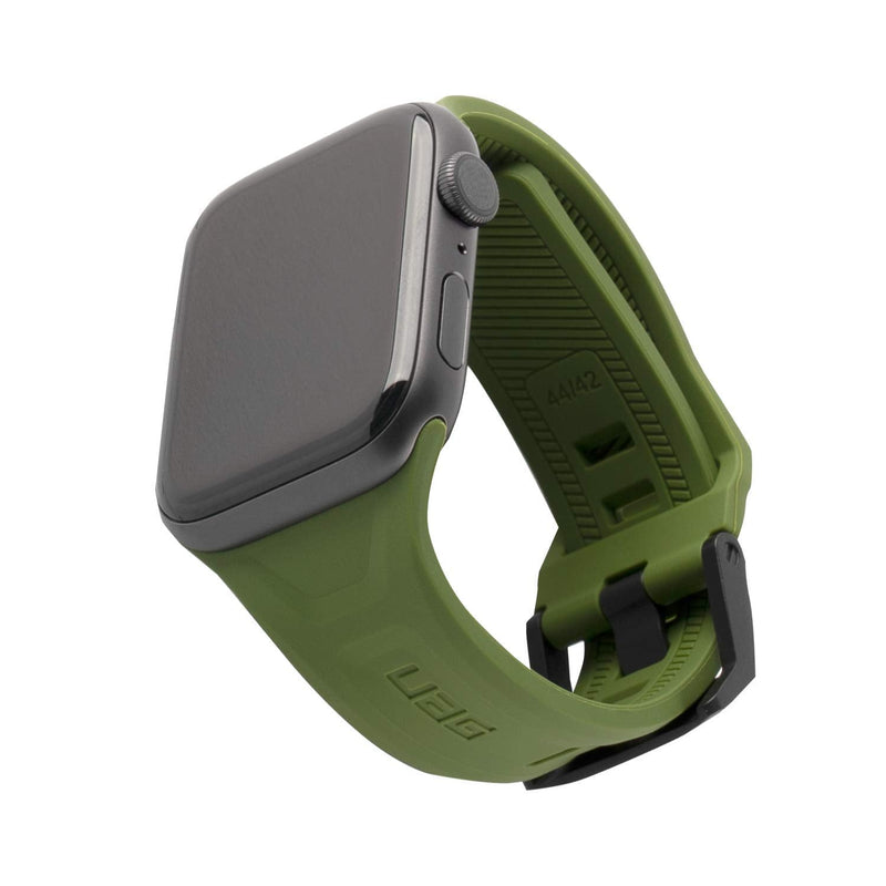 UAG Scout Watch Strap Compatible with Apple Watch 44/42mm Series 6/5/4/SE (Olive) + UAG Case Compatible with AirPods Pro (Mallard)