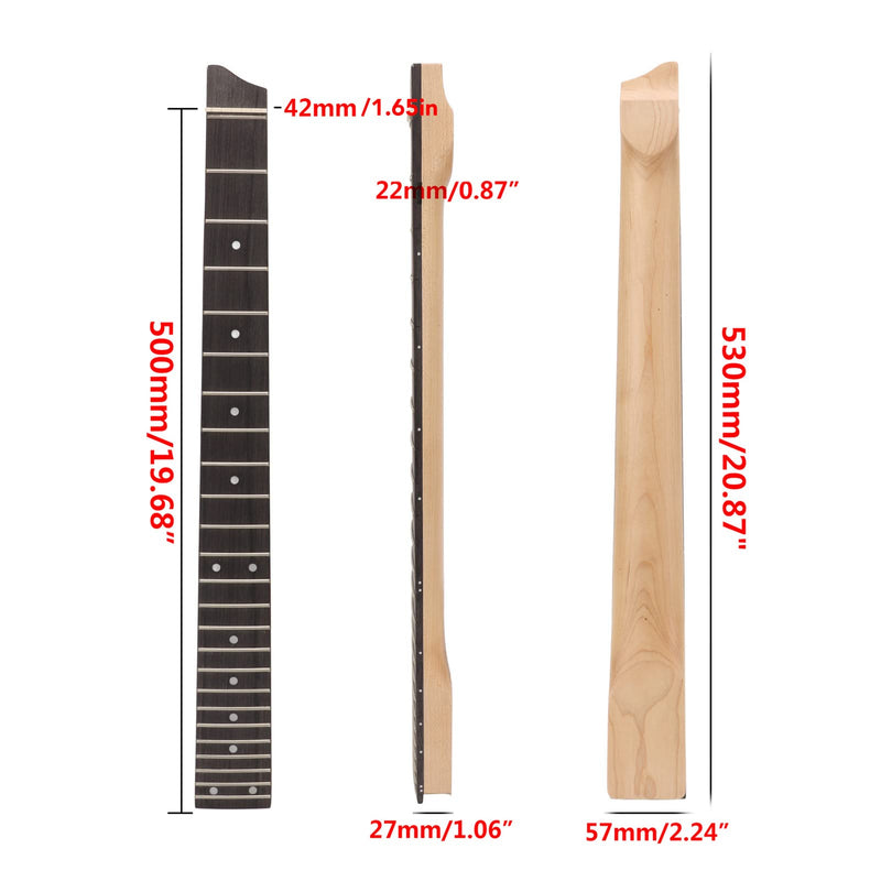 [AUSTRALIA] - Guitar Neck, Headless Electric Guitar Neck Matte 25 Fret Guitar Stem Rosewood Fingerboard Maple Neck 