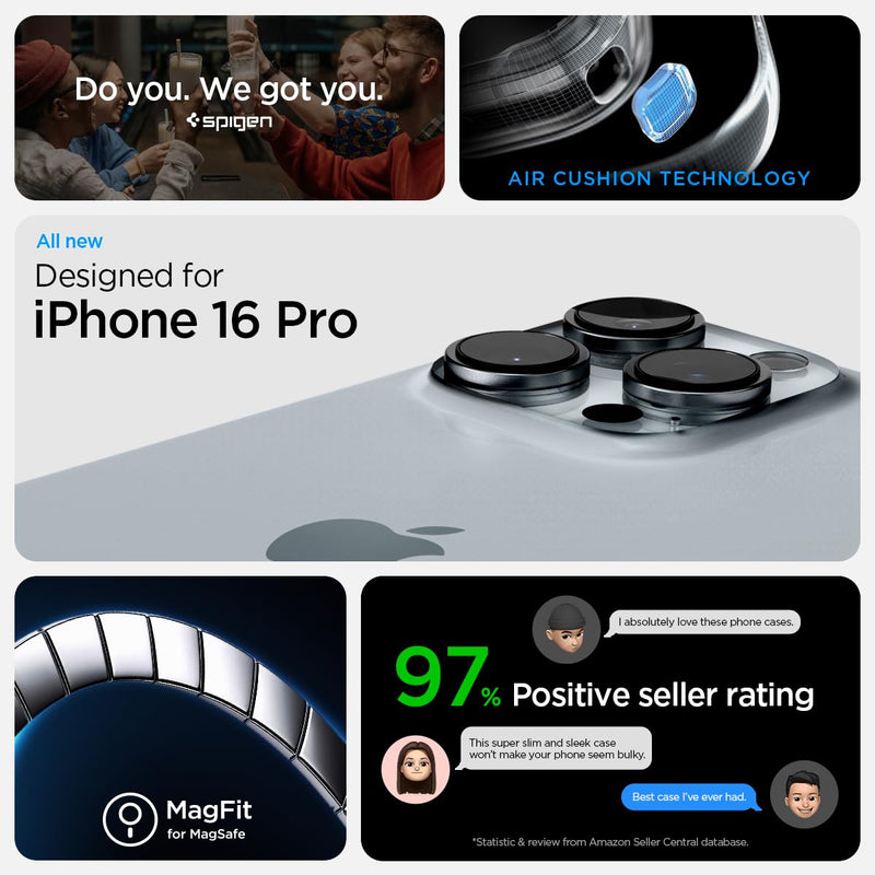 Spigen Tough Armor MagFit Designed for iPhone 16 Pro Case and Tough Armor Designed for Apple Watch Series 11/10 46mm