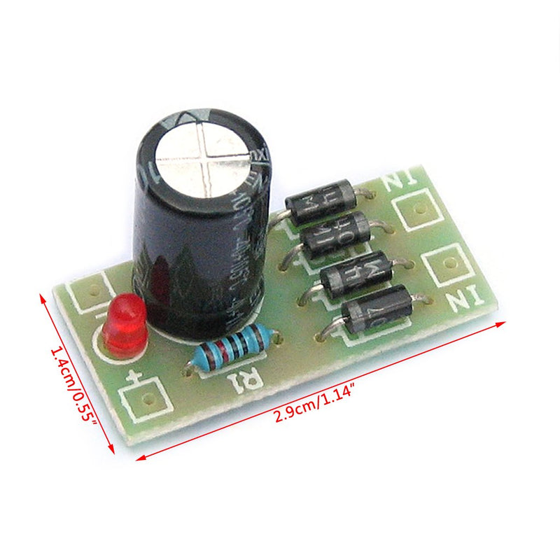 Rtengtunn AC-DC Converter 6/12/24V to 12V Full Bridge Rectifier Filter Power Supply Module