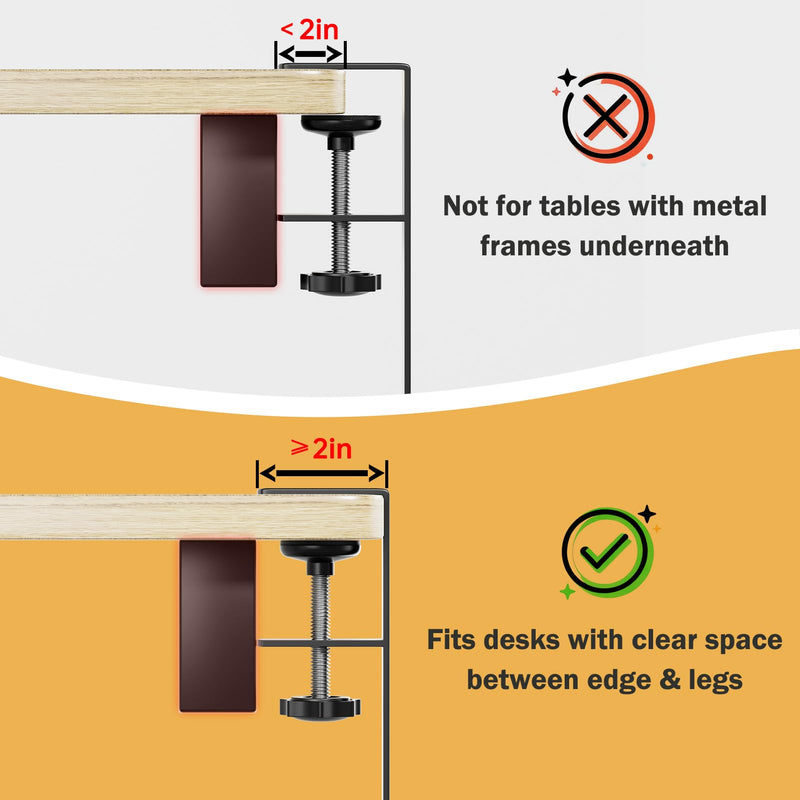 DELAMU 25'' Upgraded No Drilling Under Desk Cable Management Tray, Black | Under Desk Cable Management, Extra-Long, No Tools Required Installation, Height-adjustable, Home Office Gaming Accessories Glossy Black Extended