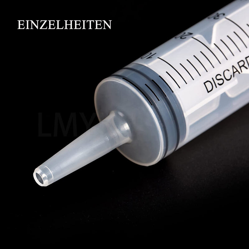 KOMUNJ Large Plastic Syringe with 1 Hose for Engine Oil Liquid Animal Feeding Experiments Industrial Use (60 ml) 60 ml