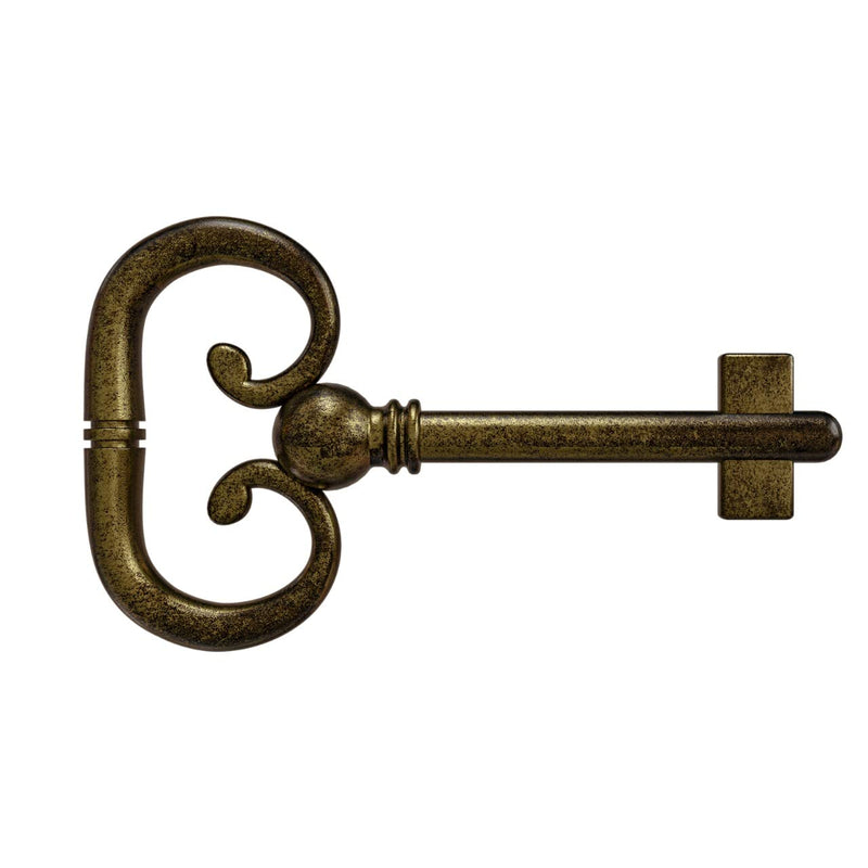 KY-8B (D-1902) for Roll Top Desk Lock Key (Antique Brass) Antique Brass