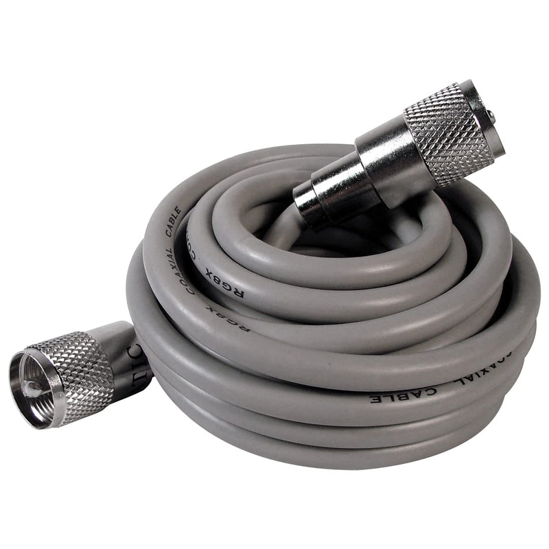 Astatic 302-10268 Gray 3-Foot Cable with PL-259 Connectors - Fit Most Fiberglass CB Antennas up to 5-feet