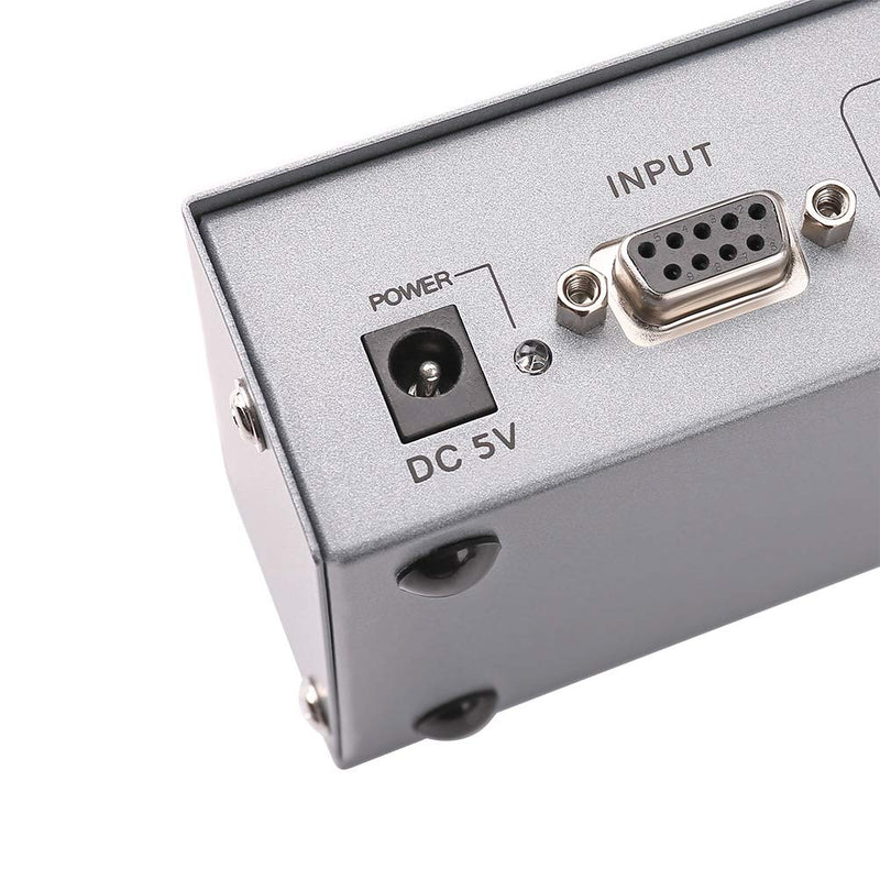 RS232 Splitter, DTECH 4 Port Serial Expansion Box 1x4 COM Port Expander with Power Adapter for Sharing PCs and Capture Data 4-port serial splitter