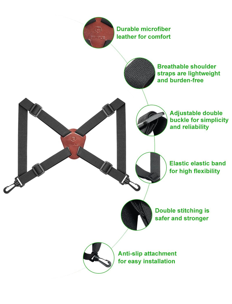 FANAUE Binocular Harness Strap Compatible with Canon, Nikon, Sony and DSLR Camera, Cross Binocular Straps Harness for Carrying Binocular, Rangefinders，is Hunters/Golfers Best Shoulder Strap.