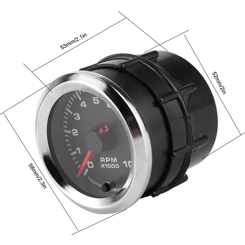 [AUSTRALIA] - RPM Tachometer, 2in 10,000 RPM 7 Color LED Shift Light Tachometer Gauge for 4, 6, 8 Cylinder Gas Engines 