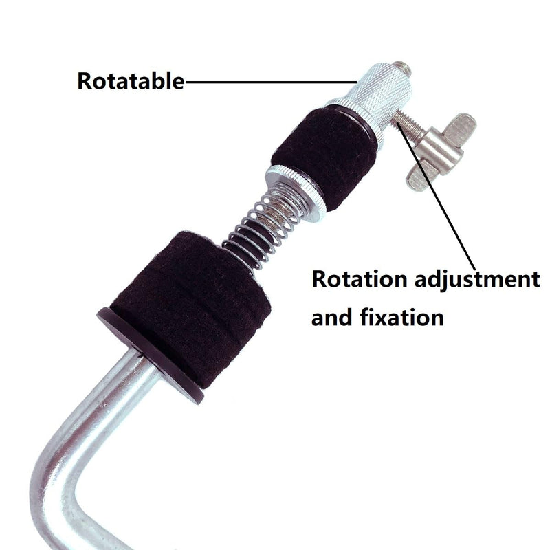 Cymbal Arm Cymbal Attachment Compatible with Hi-Hat Cymbal Closed Hi-Hat Arm Cymbal L-Arm Rod 11mm Diameter Cymbal Boom Arm for Drum Set Percussion Instruments Hardware Accessories