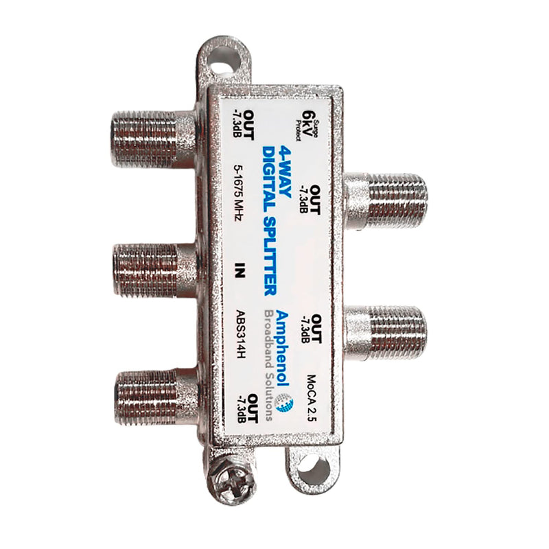 [AUSTRALIA] - Amphenol 4-Way Digital Coaxial Splitter MoCA 2.5 ABS314H 4 Way 