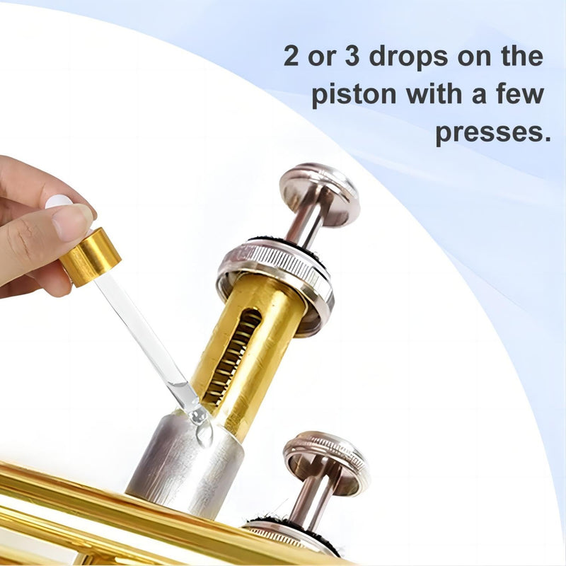 Synthetic Piston Oil and Tuning Slide Grease Set for Trumpet, Trombone, French Horn, Tuba, Euphonium and Other Brass Instruments 2 in 1