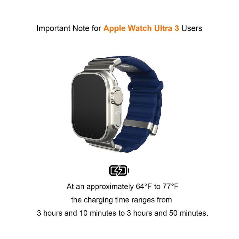 Energy Link Compatible with Apple Watch Band 44mm 45mm 49mm for Women Man, Band Charging, Silicone material, Outdoor Waterproof, Blue