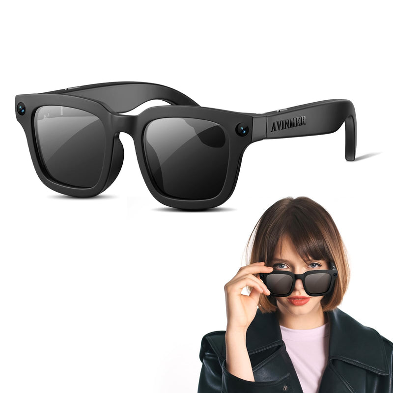 AI Smart Glasses for Cycling & Sports, 8MP Camera Glasses with Hands-Free Video Recording, Bluetooth Audio, Real-Time Translation, Waterproof, Outdoor Action Smart Glasses