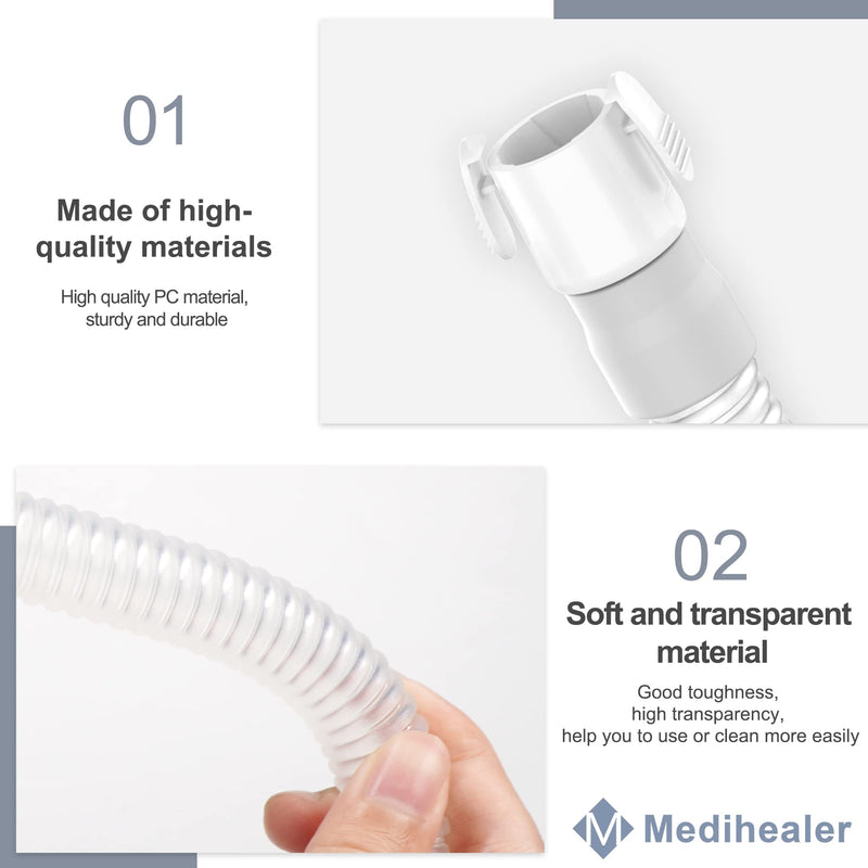 2 Packs Quick Release Tube Compatible with Amara View, Only Short Tube for AV, No Elbow, Improved Design and Upgraded Material,Great Value Supplies by Medihealer.