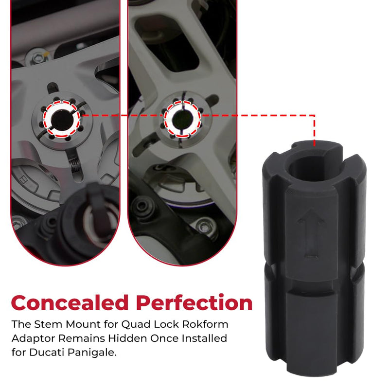 Stem Mount Adaptor for Quad Lock Rokform Effortlessly Mount Your Phone for Ducati Panigale-Perfect Phone Mount Solution