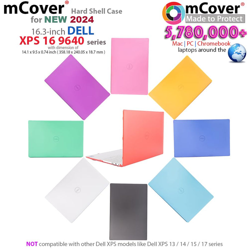 [AUSTRALIA] - mCover Case ONLY Compatible for 2024 or later 16.3" Dell XPS 16 9640 series non-2-in-1 Traditional Windows Notebook Computers (NOT Fitting ANY Other Dell Models) - Black 