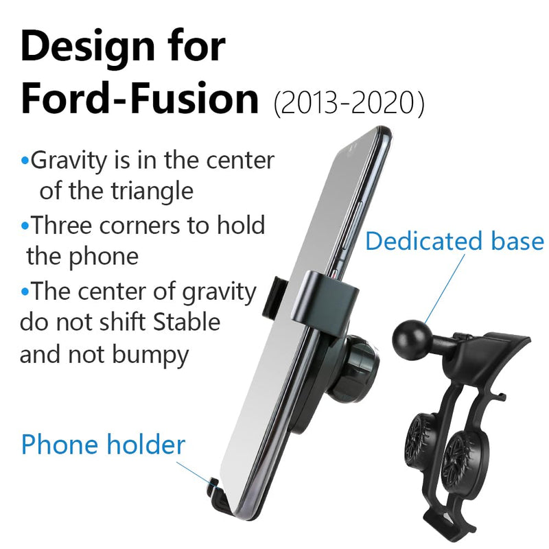 Car Phone Holder for Ford Fusion 2013 2014 2015 2016 2017 2018 2019 2020 Auto Accessories Navigation Bracket Interior Decoration Screen Dash Board Mobile Cell Phone Mount Smartphone case