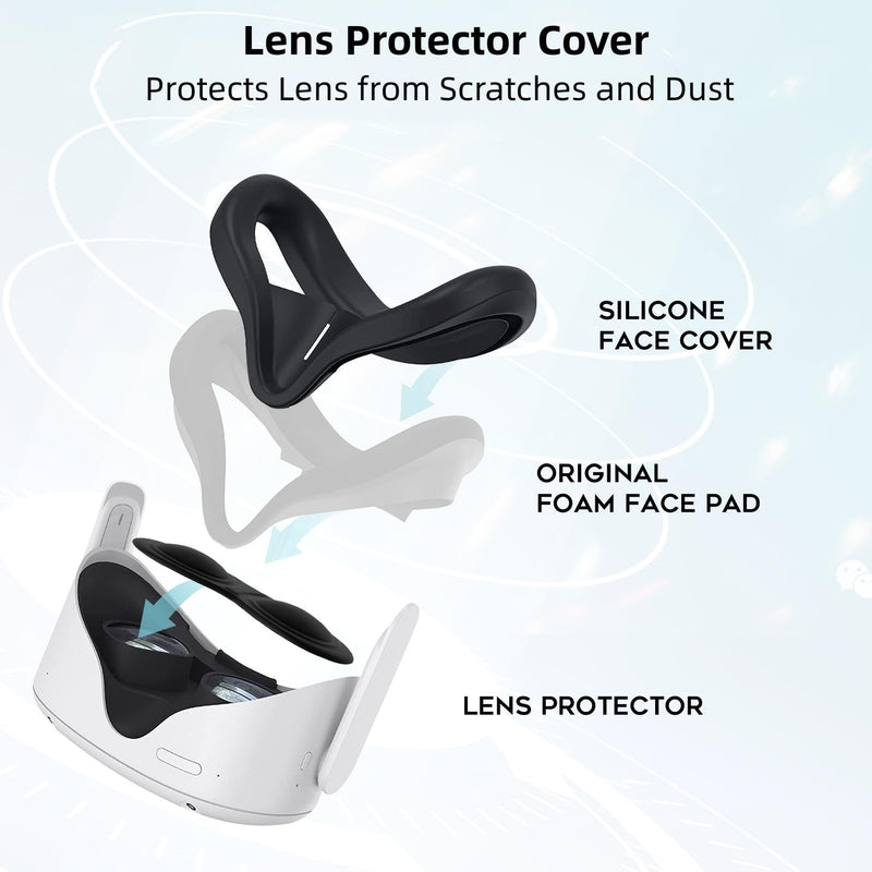 COOWPS Hard Carrying Case for Oculus Quest 2/Meta Quest 3/Vision Pro/Pico 4 VR Headset, Compatible with Elite Strap/Kiwi Design/BOBOVR Head Strap, Full Protection for Travel and Storage