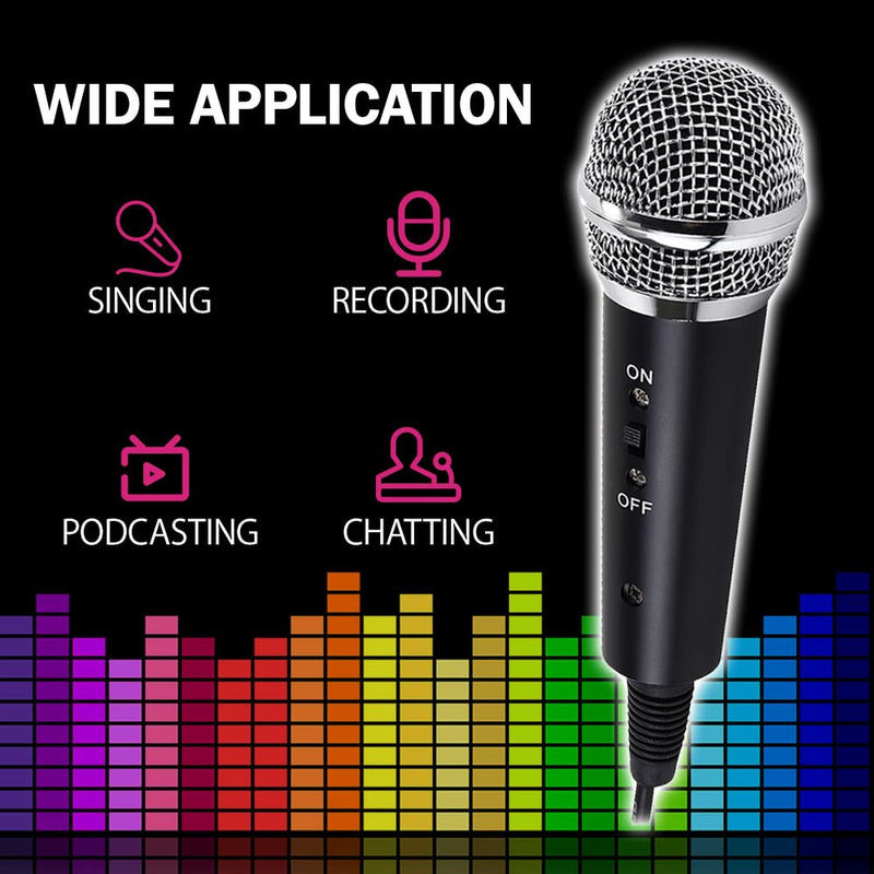Japard Gaming USB Microphone for PC High Sensitivity, Mini Condenser 3.5 mm Plug for iPhone iPad Android, Broadcast Music Recording Set for Computer Meeting Podcast