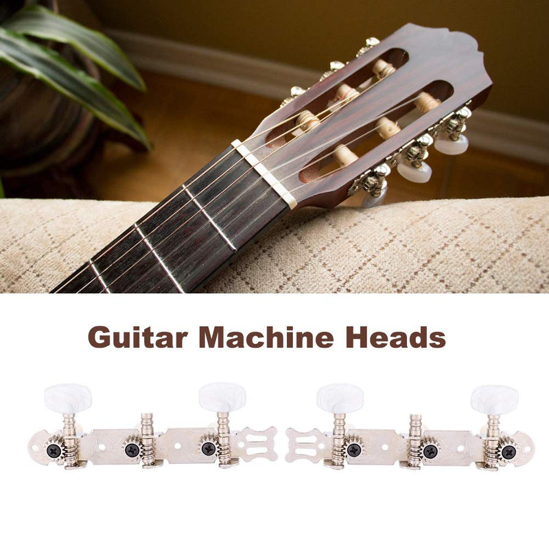 Classical Guitar Machine Heads,3+3 Acrylic Guitar String Tuning Peg Tuners Machine Heads Set Classical Guitar Replacement Accessories Wooden guitar accessories