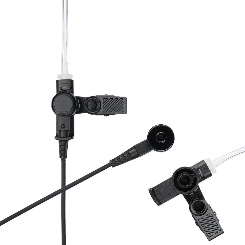 【2 Pack】 SL300 Earpiece Compatible with Motorola Walkie Talkie, SL7550 SL7580 SL7590 SL4000 SL3500e SL1K SL1M Radio Headset Mic PTT with Acoustic Tube +2 Earmolds+2 Eartips Motorola-SL300 2 Pack