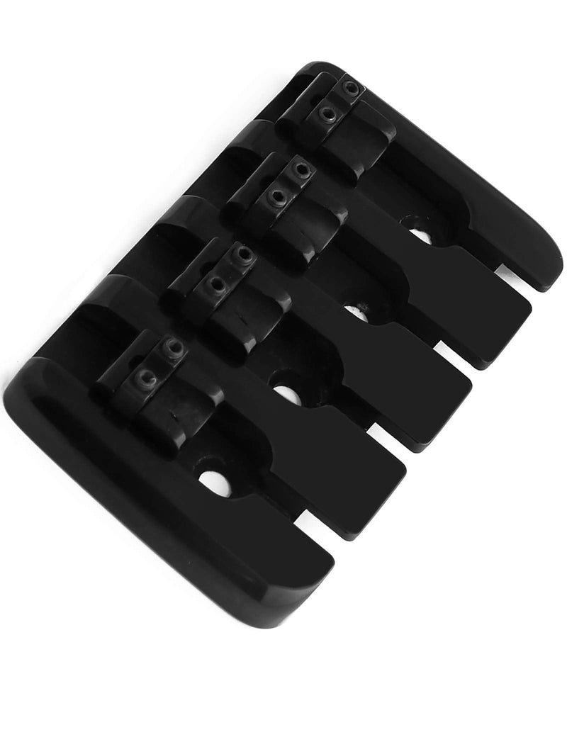 [AUSTRALIA] - 4 String Bass Bridge A Style Top Load Tailpiece with Zinc Saddles for Electric Jazz Bass P Bass Black High Mass. 