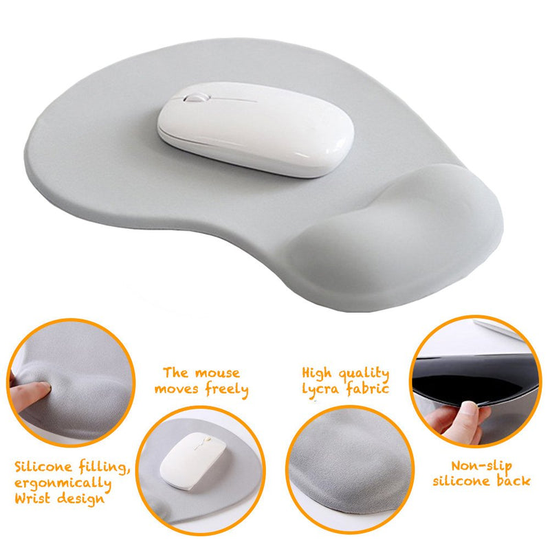 Office Mousepad with Gel Wrist Support - Ergonomic Gaming Desktop Mouse Pad Wrist Rest - Design Gamepad Mat Rubber Base for Laptop Computer (01Pink) 01Pink