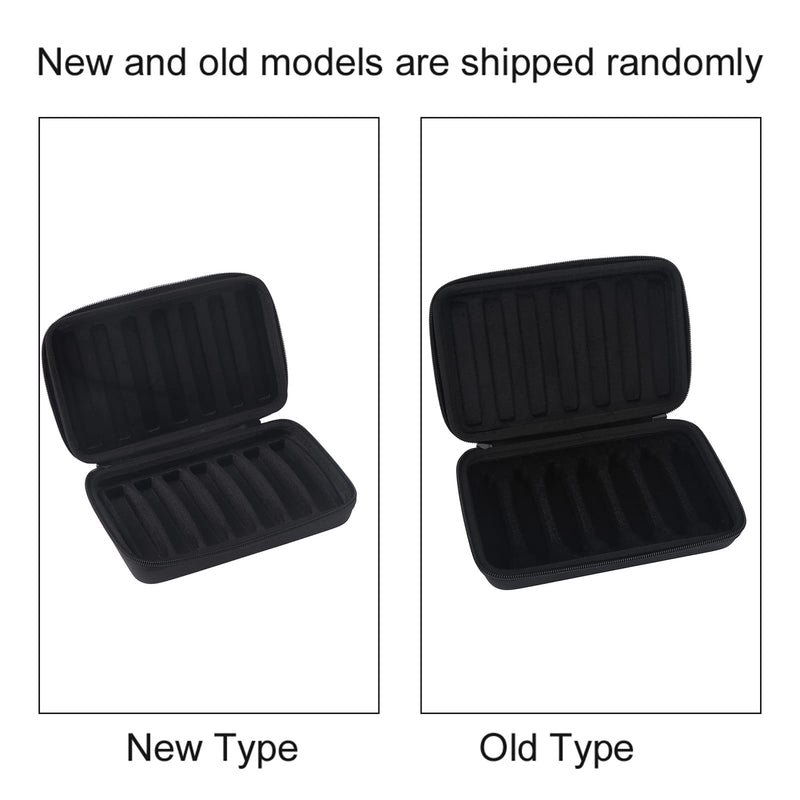 [AUSTRALIA] - eboxer-1 Harmonica Carry Case, PU Leather Zippered Pouch for Harmonica, Harmonicas Storage Case Can Hold 7 Harmonicas, Black 