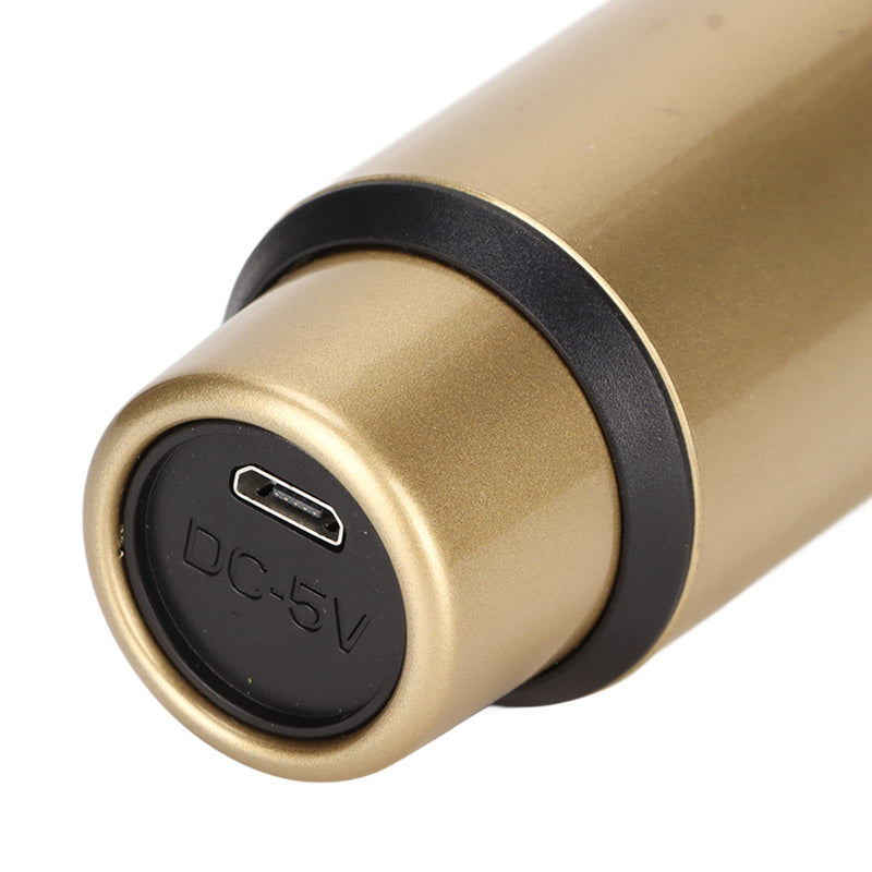 Handheld Microphone, Plug and Play Karaoke Wireless Microphone 50m Receiving 600Hz to 800KHz Multipurpose for Home (Gold)